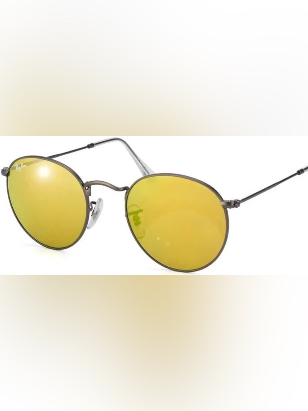 Ray-ban Sunglasses RB3447 029/93 Matte Gunmetal Round Metal Gold